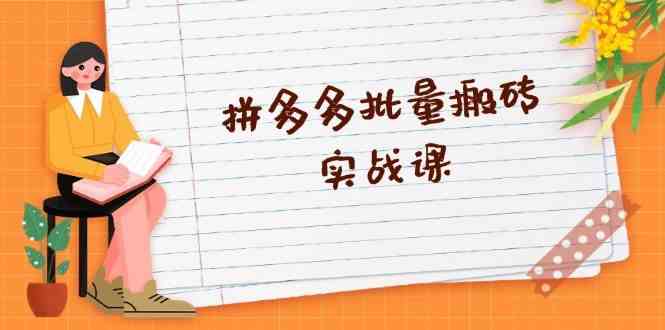 拼多多批量搬砖实战课，全自动剪辑发布，黑科技新技术与爆款选品策略-3YVIP资源库