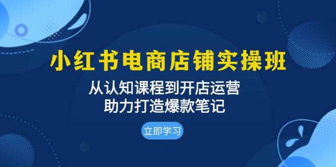 （13352期）小红书电商店铺实操班：从认知课程到开店运营，助力打造爆款笔记-3YVIP资源库