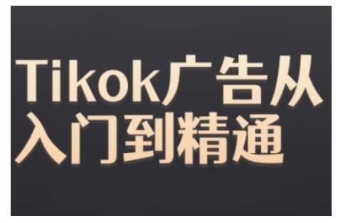 Tiktok Ads实操教程，Tiktok广告从入门到精通-3YVIP资源库