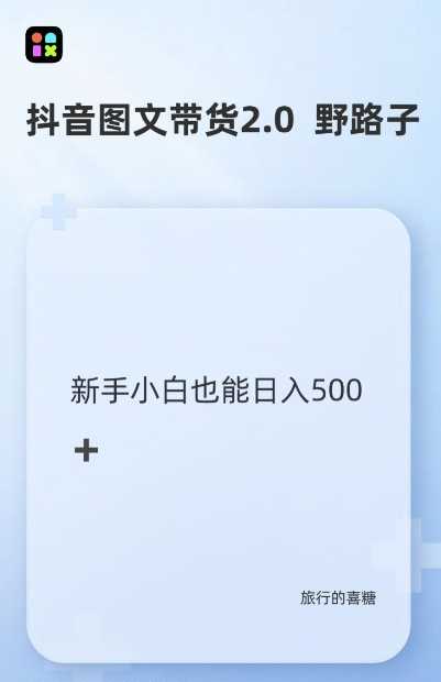 抖音图文带货野路子2.0玩法，暴力起号，单日收益多张，小白也可轻松上手【揭秘】-3YVIP资源库