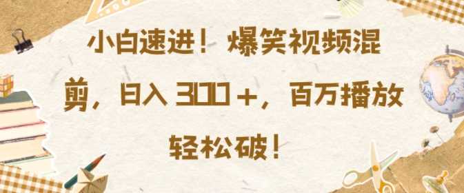小白速进，爆笑视频混剪，日入3张，百万播放轻松破【揭秘】-3YVIP资源库