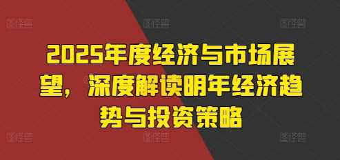 2025年度经济与市场展望，深度解读明年经济趋势与投资策略-3YVIP资源库