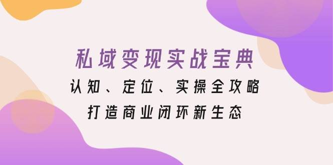 私域变现实战宝典：认知、定位、实操全攻略，打造商业闭环新生态-3YVIP资源库