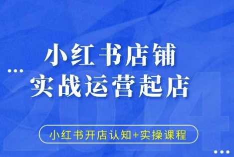 小红书店铺实战运营起店，小红书开店认知+实操课程-3YVIP资源库