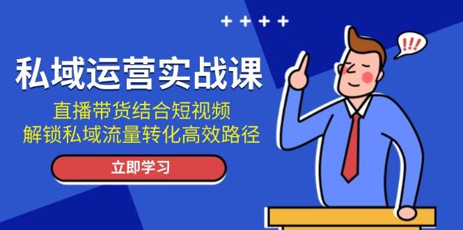 私域运营实战课：直播带货结合短视频，解锁私域流量转化高效路径-3YVIP资源库