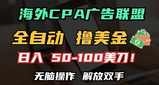 海外CPA全自动撸美金, 日入100+美刀，无脑操作，解放双手【揭秘】-3YVIP资源库