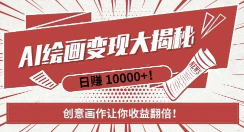 AI梦境绘画致富秘籍，复制粘贴，新手也能快速掌握，创意画作让你收益翻倍-3YVIP资源库