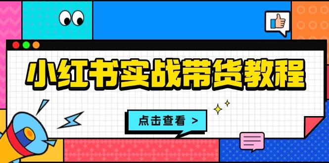 小红书实战带货教程：从开店到选品、笔记制作、发货、售后等全方位指导-3YVIP资源库