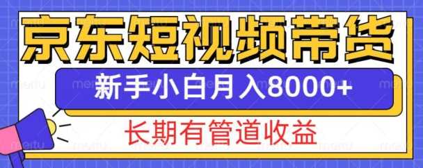 京东短视频带货新玩法，长期管道收益，新手也能月入8000+-3YVIP资源库