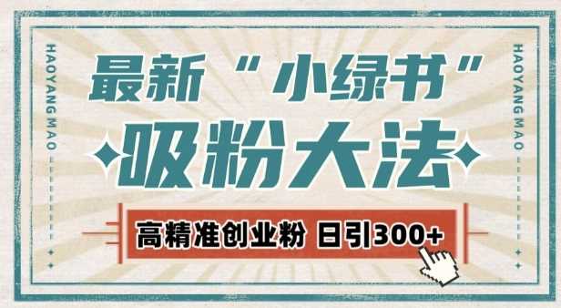 最新自动化“吸粉术”，小绿书激活私域流量，每日轻松吸引300+高质精准粉!-3YVIP资源库