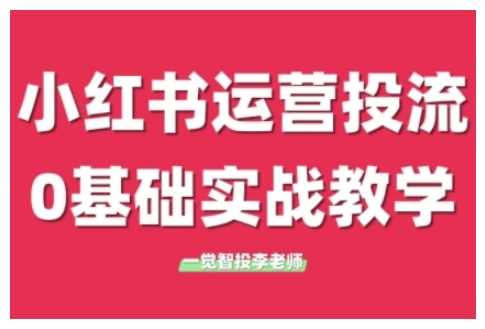 小红书运营投流，小红书广告投放从0到1的实战课，学完即可开始投放-3YVIP资源库