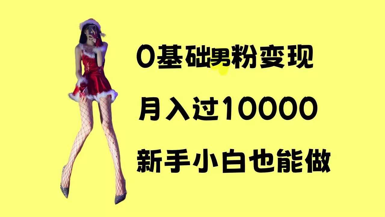 0基础男粉s粉变现，月入过1w+，操作简单，新手小白也能做【揭秘】-3YVIP资源库