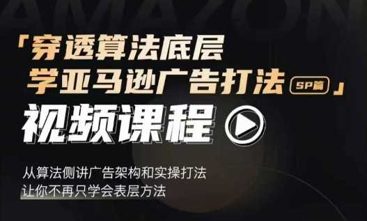 穿透算法底层，学亚马逊广告打法SP篇，从算法侧讲广告架构和实操打法，让你不再只学会表层方法-3YVIP资源库