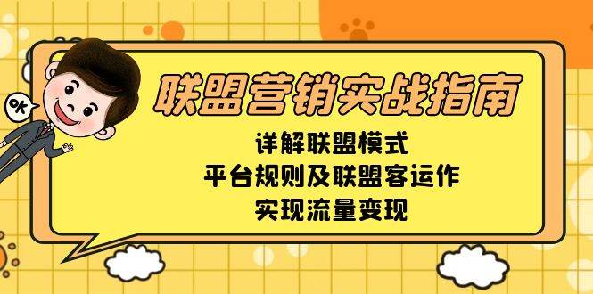 联盟营销实战指南，详解联盟模式、平台规则及联盟客运作，实现流量变现-3YVIP资源库