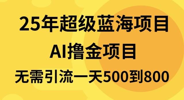 （13746期）25年超级蓝海项目一天800+，半搬砖项目，不需要引流-3YVIP资源库