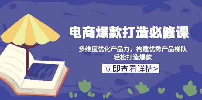 电商爆款打造必修课：多维度优化产品力，构建优秀产品梯队，轻松打造爆款-3YVIP资源库