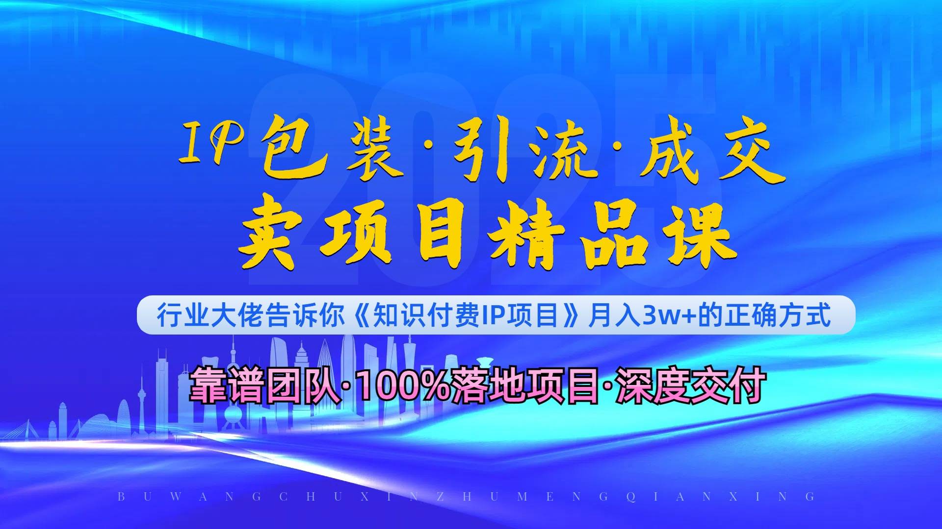 （13780期）《IP包装·暴力引流·闪电成交卖项目精品课》如何在众多导师中脱颖而出？-3YVIP资源库