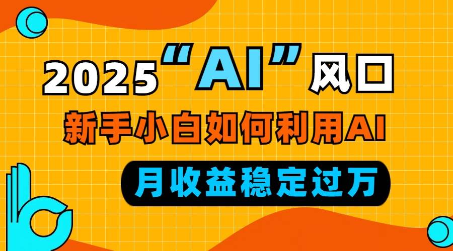 （13821期）2025“ AI ”风口，新手小白如何利用ai，每月收益稳定过万-3YVIP资源库
