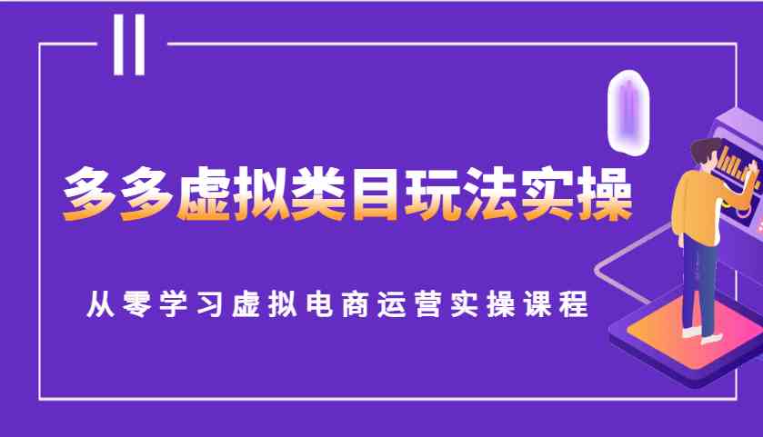 多多虚拟类目玩法实操，从零学习虚拟电商运营实操课程-3YVIP资源库