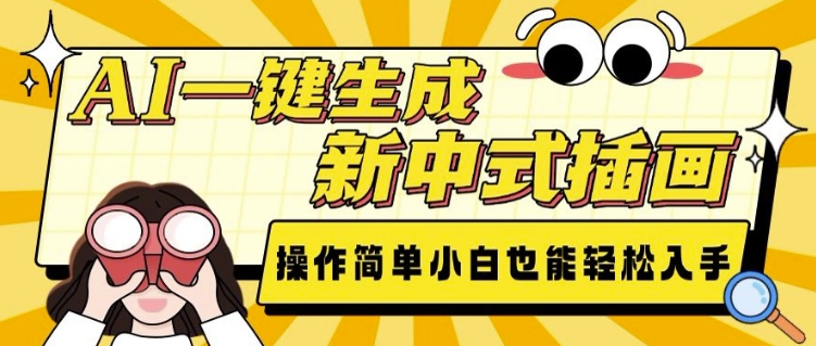 AI一键生成新中式插画， 操作简单，小白也能轻松入手-3YVIP资源库