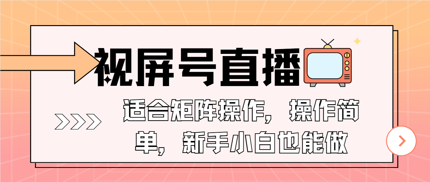 （13887期）视屏号直播，适合矩阵操作，操作简单， 一部手机就能做，小白也能做，…-3YVIP资源库