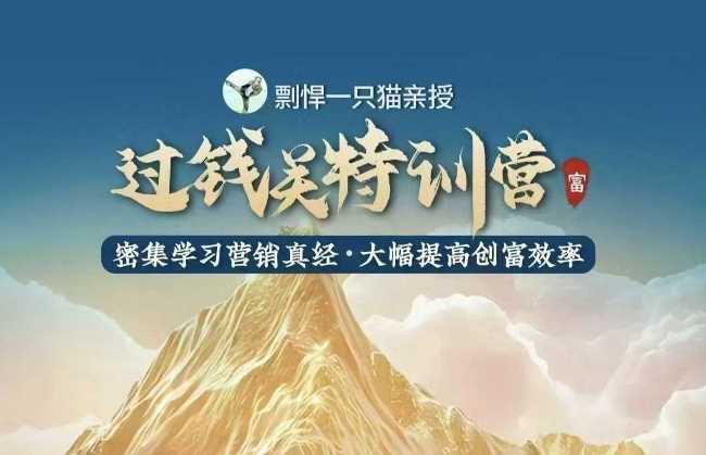 剽悍一只猫-过钱关特训营，学习营销真经 大幅度提高创富效率-3YVIP资源库