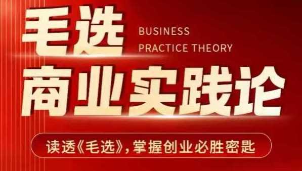 毛选商业实践论，读透《毛选》掌握创业必胜密匙-3YVIP资源库