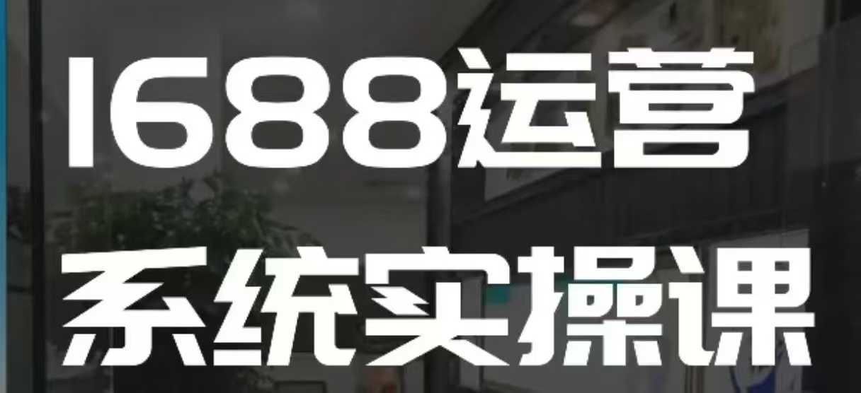 1688高阶运营系统实操课，快速掌握1688店铺运营的核心玩法-3YVIP资源库