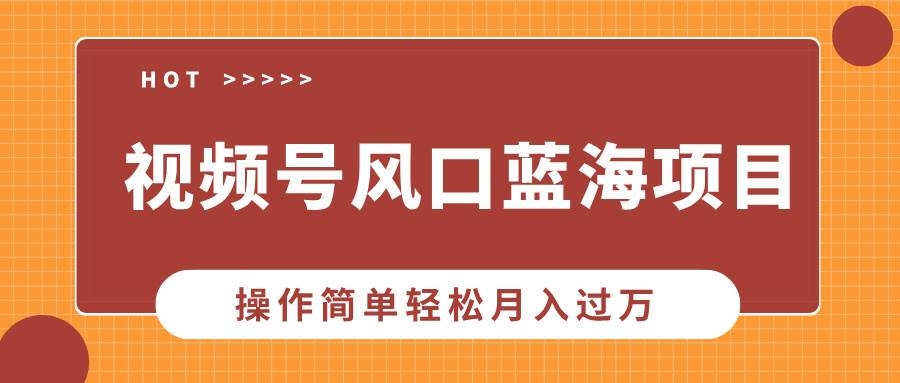 （13945期）视频号风口蓝海项目，中老年人的流量密码，操作简单轻松月入过万-3YVIP资源库