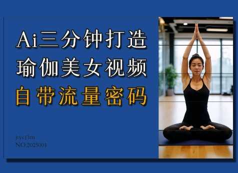 Ai3分钟打造瑜伽美女视频，自带流量密码-3YVIP资源库