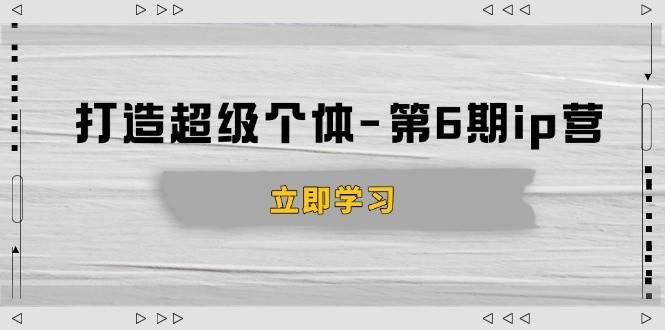 （14014期）打造 超级个体-第6期ip营：商业认知,产品设计,成交演练,解决知识变现难题-3YVIP资源库