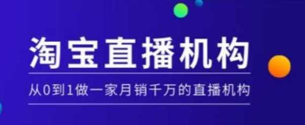 淘宝直播运营实操课【MCN机构】，从0到1做一家月销千万的直播机构-3YVIP资源库