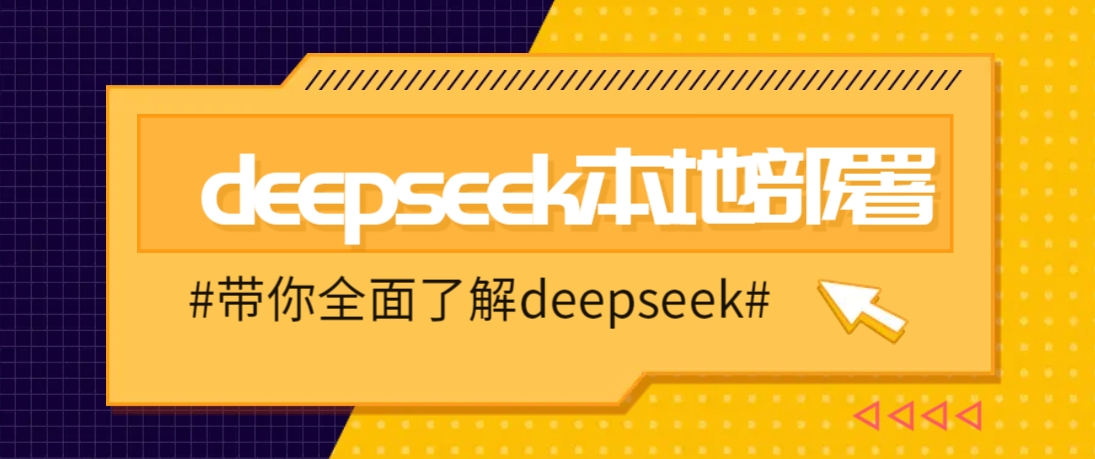 DeepSeek本地部署详细教程，轻松将deepseek部署到你的电脑上-3YVIP资源库