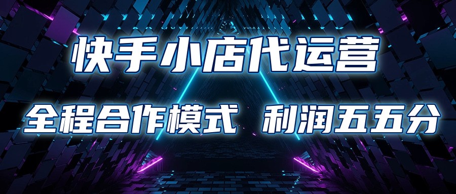 快手小店代运营 限时托管计划 合作模式 利润五五分成-3YVIP资源库