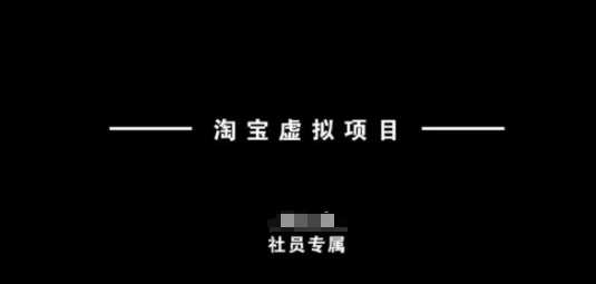 淘宝虚拟项目，从理论到实操，新手也能快速上手-3YVIP资源库