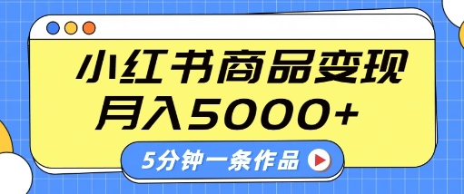 小红书字幕作品玩法，商单变现月入5k+，5分钟一条作品-3YVIP资源库