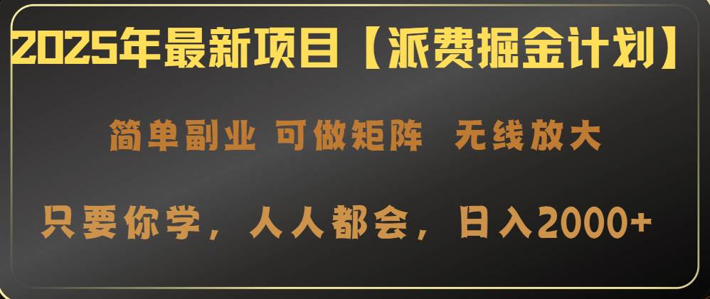 （14518期）2025年最新项目【派费掘金计划】操作简单，日入2000+-3YVIP资源库