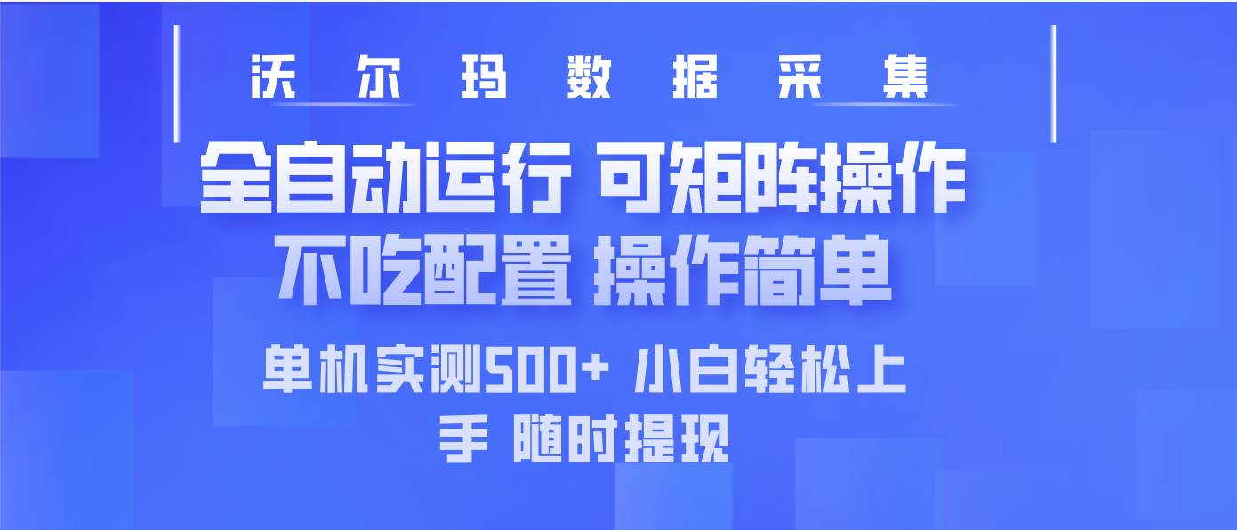 （14560期）最新沃尔玛平台采集 全自动运行 可矩阵单机实测500+ 操作简单-3YVIP资源库