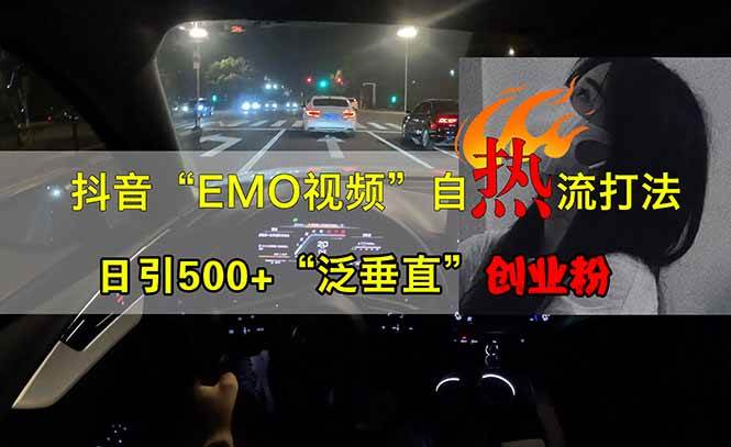 （14135期）抖音EMO自热流创业粉打法，三天起千粉号，单视频十万播放量，多账号矩…-3YVIP资源库
