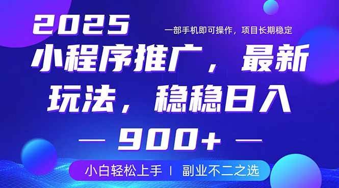 （14137期）25年小程序掘金最新玩法，稳稳日入900+，副业兼职的不二之选-3YVIP资源库
