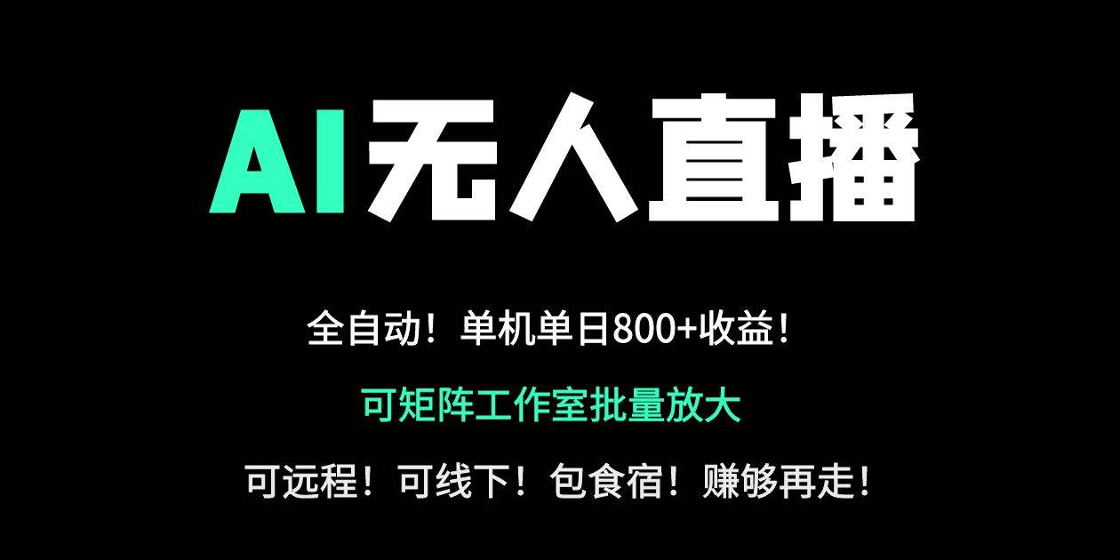 （14179期）24小时自动带货！AI无人直播副业日赚800+，轻资产创业首选-3YVIP资源库