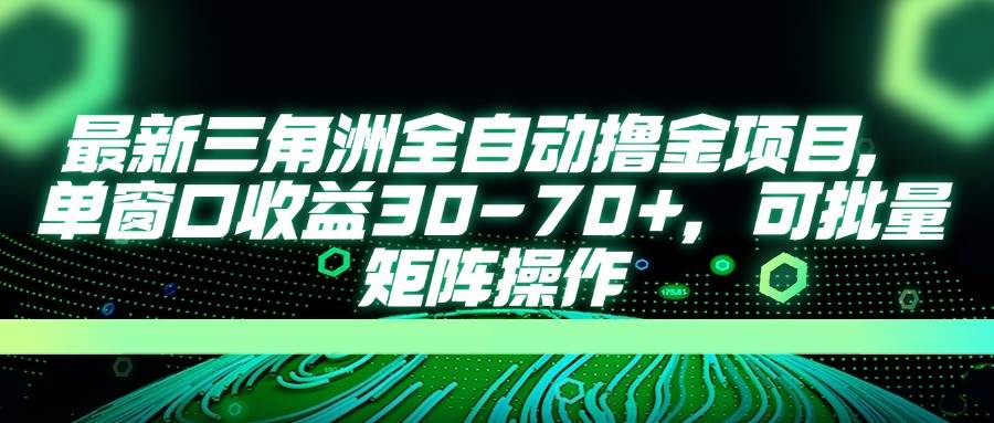 （14191期）最新三角洲全自动撸金项目，单窗口收益30-70+，可批量矩阵操作-3YVIP资源库