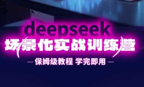 DeepSeek场景化实战训练营，保姆级教程，学完即用，手把手教你用DeepSeek提升效率-3YVIP资源库