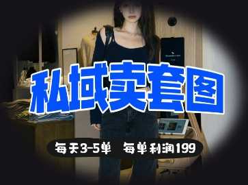 私域卖套图每天3-5单，每单利润99-3YVIP资源库