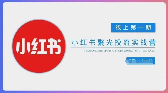 小红书聚光陪跑第一期，教你从0到1玩转小红书聚光投流，搭建小红书付费投流团队，更快的见到效果-3YVIP资源库