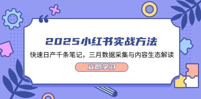 （14347期）2025小红书实战方法，快速日产千条笔记，三月数据采集与内容生态解读-3YVIP资源库