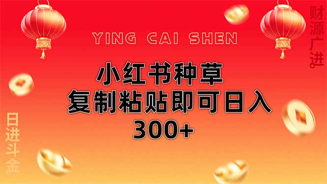 （14350期）小红书种草无脑操作复制粘贴即可日入300+-3YVIP资源库