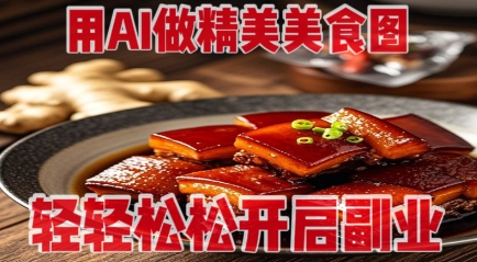 用AI做精美美食图，无需专业设备拍摄，轻轻松松开启副业-3YVIP资源库