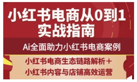 2025小红书电商全链路运营，Ai全面助力小红书电商案例-3YVIP资源库