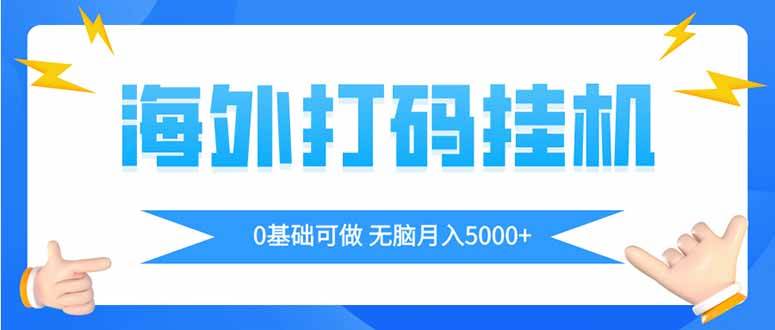 （14449期）海外打码平挂机项目，全自动撸美金，无脑月入5000+-3YVIP资源库
